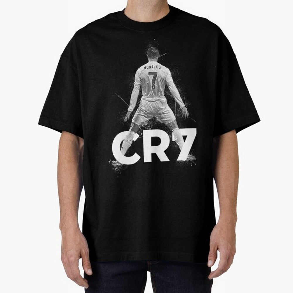 CR7 Ronaldo Celebration Artwork For Football Fans Gift For Soccer Enthusiasts Oversized T-Shirt Make Your Look Match Match Day Hype around FIFA World Cup 2026, Mbappe, Portugal, Spain and Germany, Fan Favorite Moments, National Team Passion, Big