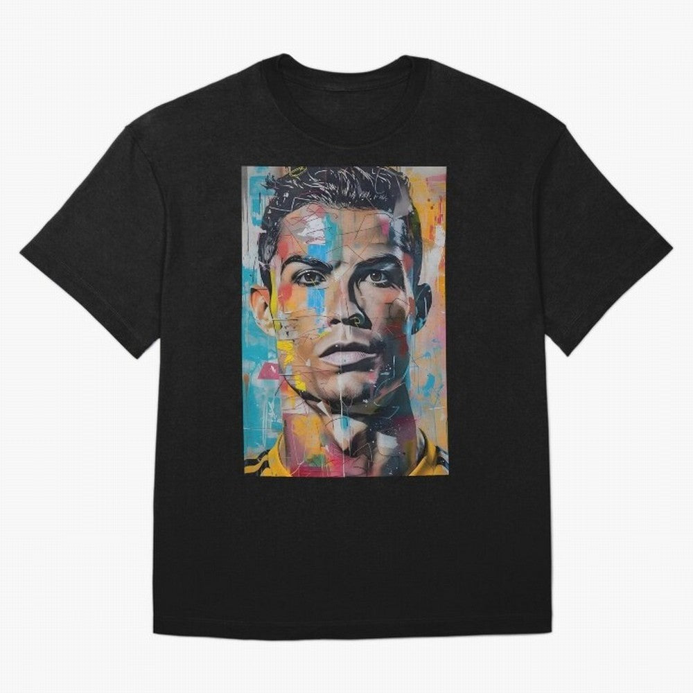 Christiano Ronaldo Oversized T-Shirt Support FIFA World Cup 2026 Group Stage Centered on Haaland and Mbappe, Spain and Netherlands Energy, Football Festival Excitement, Trophy Ambitions, Country Rivalries and Star Player Buzz; Ideal for Football