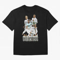 Real Madrid Galacticos Soccer Legends Collage Poster Oversized T-Shirt Celebrate the Road through FIFA World Cup 2026 Spirit, Driven by Portugal, Cristiano Ronaldo, Classic Soccer Heritage, Championship Pressure, Fan Loyalty and International