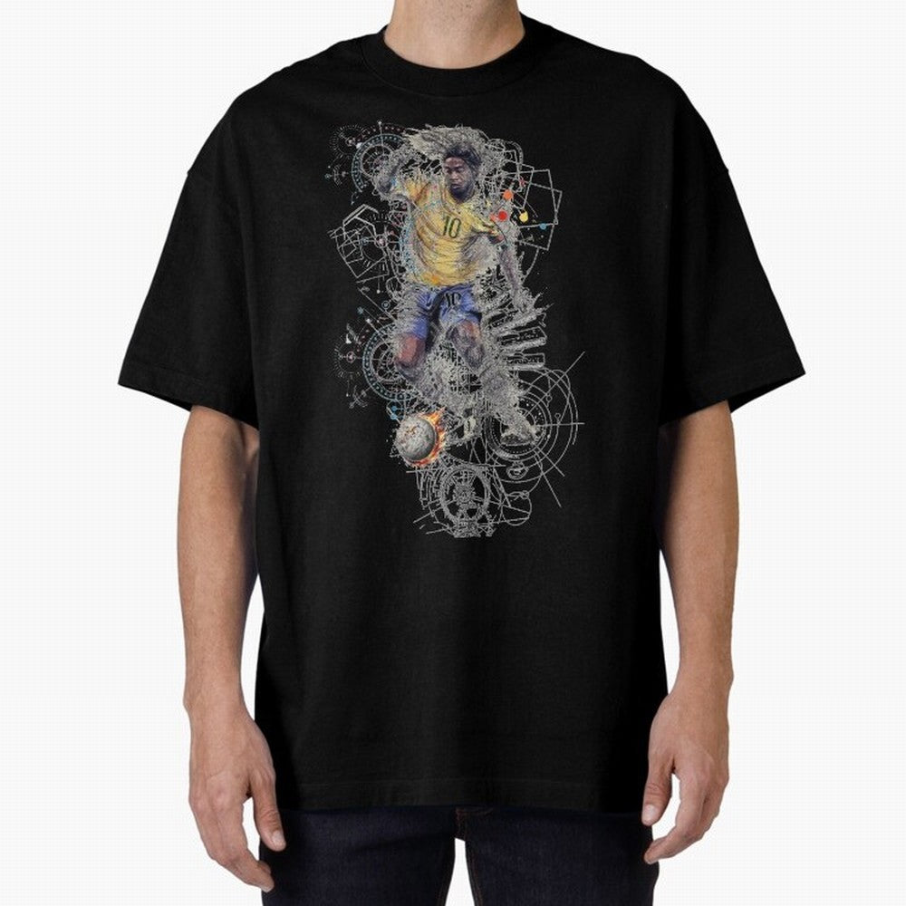 Ronaldo Football Playmaker Oversized T-Shirt Feel the Roar of FIFA World Cup 2026 USA Canada Mexico with CR7 and Messi, Spain Energy, Stadium Chants, National Pride, Trophy Dreams and Unforgettable Football Memories; Made for Die Hard Supporters,