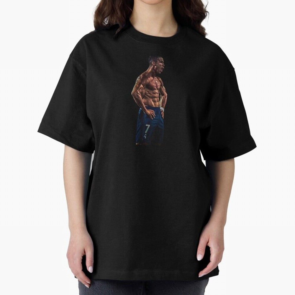Christiano Ronaldo CR7 Oversized T-Shirt Capture FIFA World Cup 2026 Spirit, Made for France and Portugal, Messi and Cristiano Ronaldo, Match Day Excitement, Supporter Culture, Golden Goals and Global Football Passion; Perfect for Supporters Who