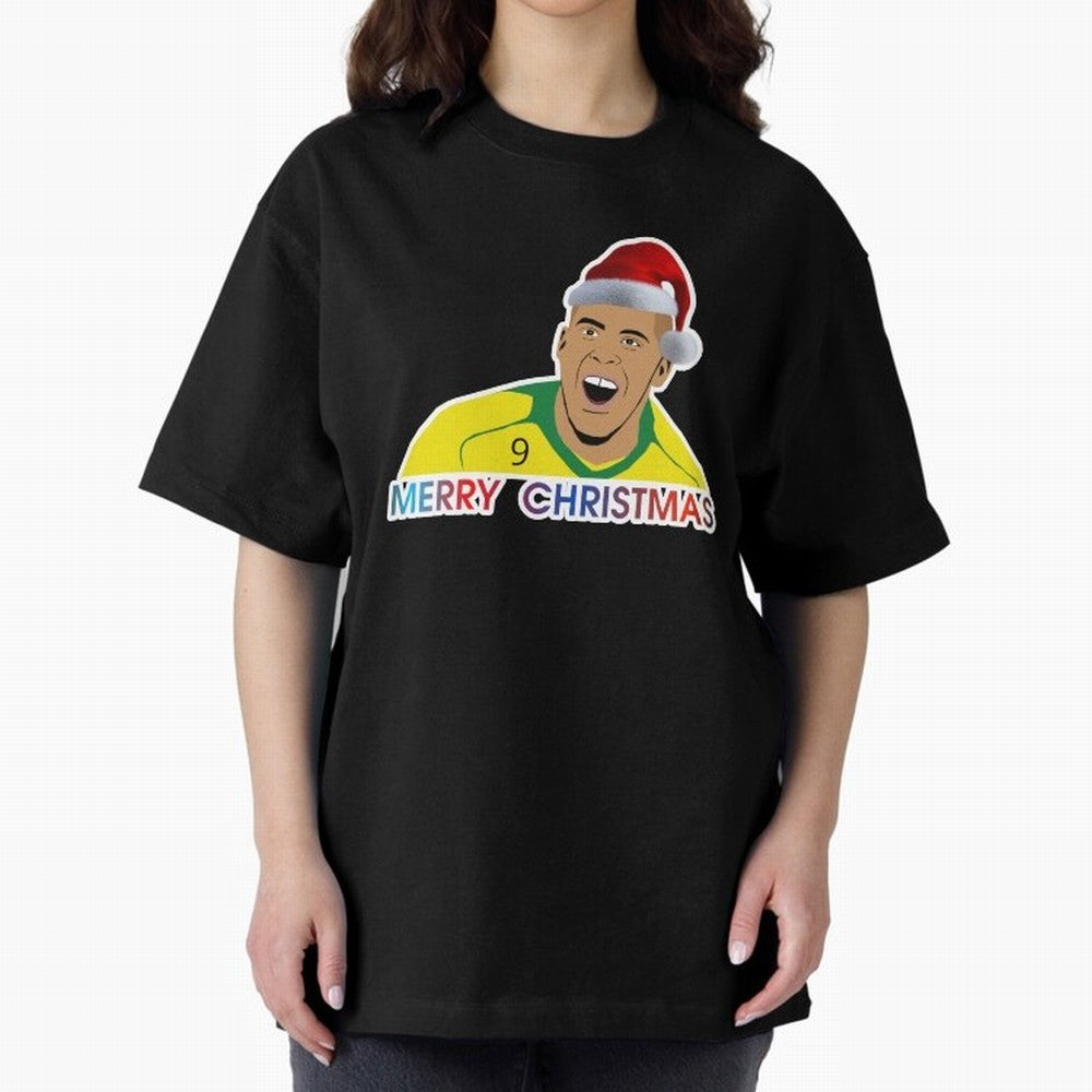 Ronaldo Christmas illustration Oversized T-Shirt Remember FIFA World Cup 2026 USA Canada Mexico Driven by Cristiano Ronaldo, Spain and Netherlands Energy, Stadium Memories, Football Loyalty, International Chants and Championship Tradition; Great