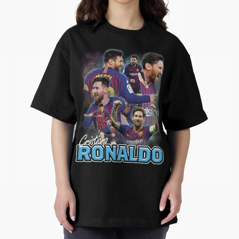 Ronaldo / Messi Pardoy Shirt Oversized T-Shirt Turn Football Passion into Global Football Passion for FIFA World Cup 2026 USA Canada Mexico, Connected to Messi, CR7 and Mbappe, Spain, Soccer Culture, Superstar Moments, National Team Dreams and