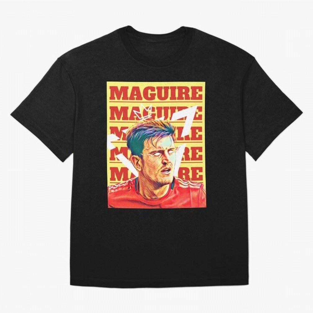 HARRY MAGUIRE, THE CAPTAIN Oversized T-Shirt Honor Football Greatness during FIFA World Cup 2026 Group Stage for Fans of Mbappe and England, Bringing Retro Football Energy, Iconic Rivalries, Trophy Chase Drama and Stadium Atmosphere; Made for