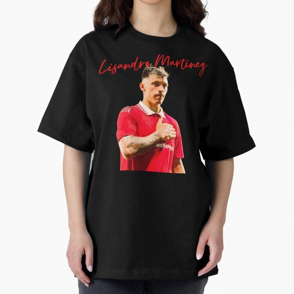 Lisandro Martinez Oversized T-Shirt Show Support during FIFA World Cup 2026 USA Canada Mexico Spirit, Made for Brazil, Portugal and Argentina, CR7, Goal Celebration Energy, Supporter Heritage, Football Icons and Worldwide Tournament Joy; Built for