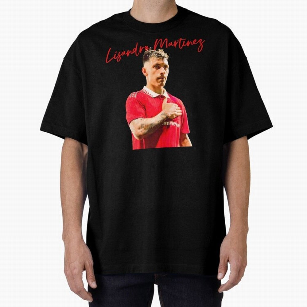 Lisandro Martinez Oversized T-Shirt Show Support during FIFA World Cup 2026 USA Canada Mexico Spirit, Made for Brazil, Portugal and Argentina, CR7, Goal Celebration Energy, Supporter Heritage, Football Icons and Worldwide Tournament Joy; Built for