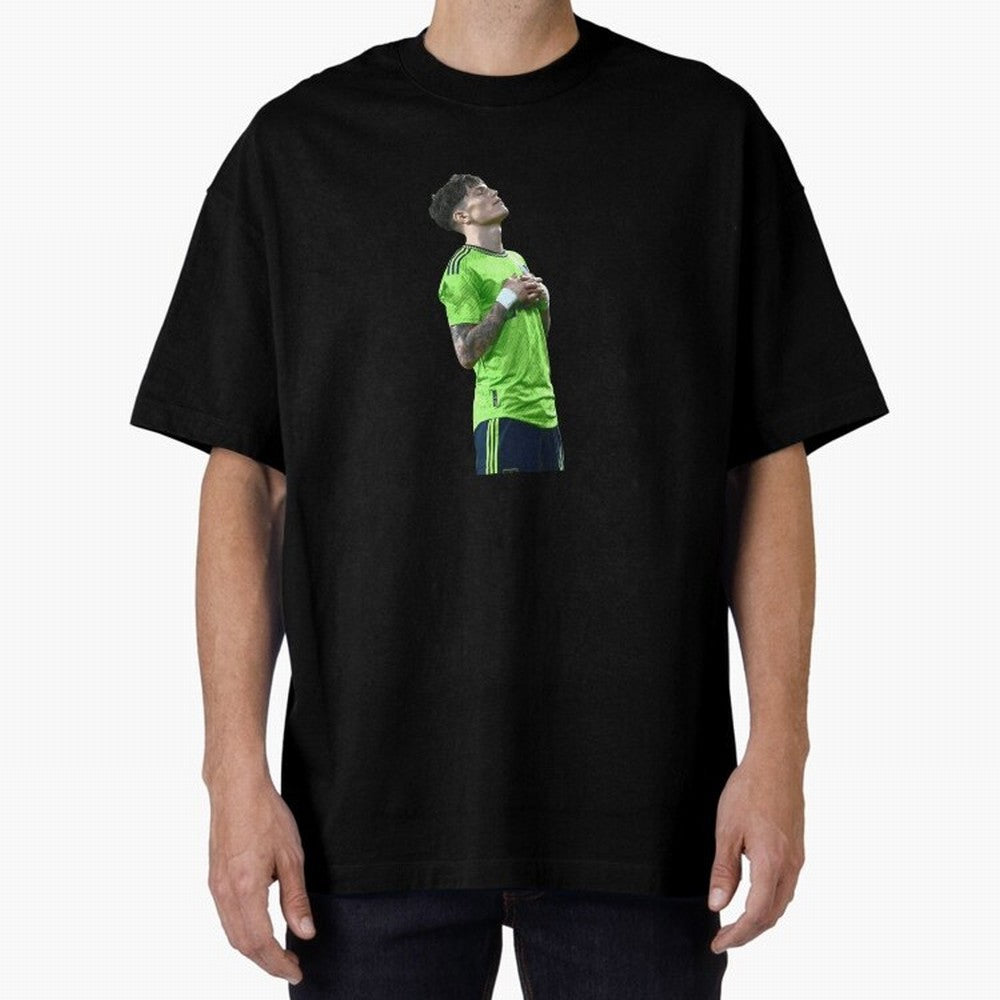 Alejandro Garnacho Oversized T-Shirt Feel Match Day Hype around FIFA World Cup 2026 USA Canada Mexico, CR7 and Messi, Portugal, Spain and Germany, Champion Mindset, Group Stage Buzz, Knockout Tension and Passionate Fan Culture; Built for Supporters