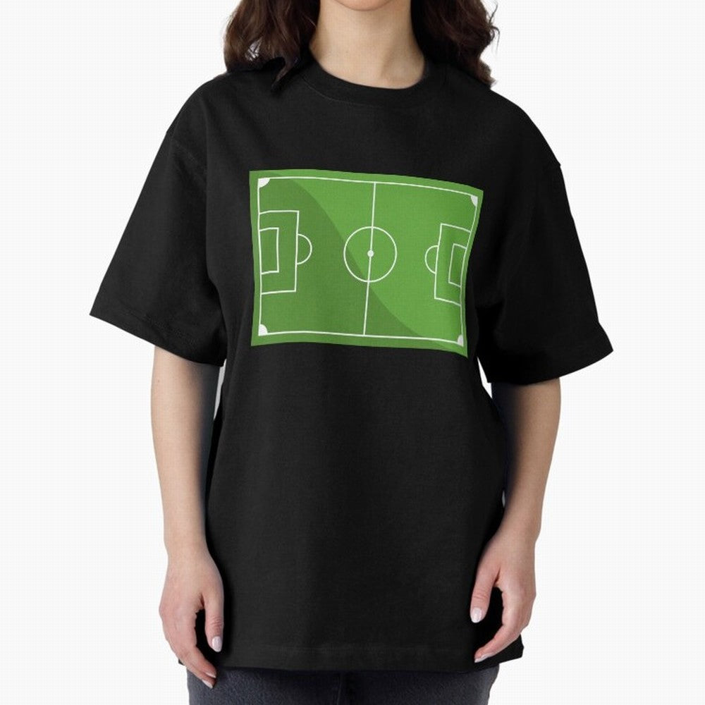 Football Pitch Oversized T-Shirt Treasure FIFA World Cup 2026 Group Stage Filled with Mbappe, France and Portugal Energy, Match Day Excitement, Supporter Culture, Golden Goals and Global Football Passion; Perfect for Supporters Who Want Bold
