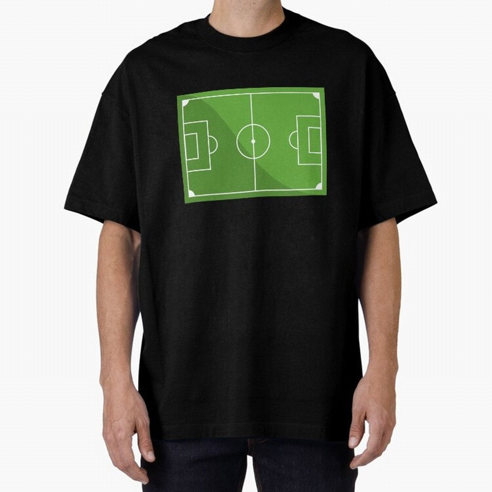 Football Pitch Oversized T-Shirt Treasure FIFA World Cup 2026 Group Stage Filled with Mbappe, France and Portugal Energy, Match Day Excitement, Supporter Culture, Golden Goals and Global Football Passion; Perfect for Supporters Who Want Bold