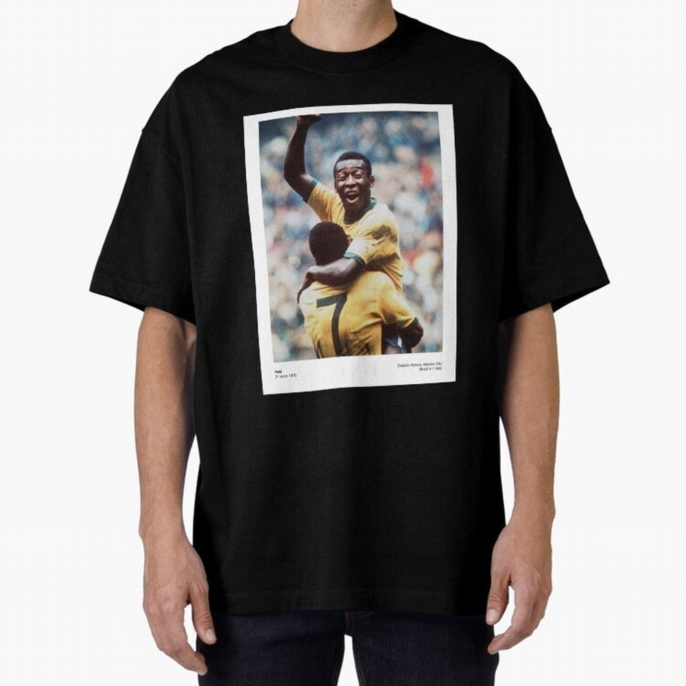 Pele Oversized T-Shirt Live for the Drama of Match Day Hype around FIFA World Cup 2026 Group Stage, Mbappe, Brazil, Champion Mindset, Group Stage Buzz, Knockout Tension and Passionate Fan Culture; Ideal for Fans Who Follow Messi, Cristiano Ronaldo,