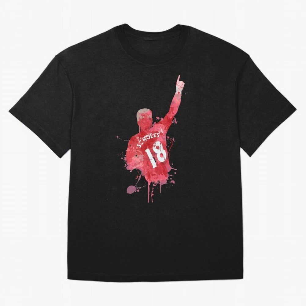 Paul Scholes Manchester United Legend Art Oversized T-Shirt Join Supporters Worldwide for FIFA World Cup 2026 Driven by CR7 and Messi, Argentina, France and Brazil Energy, Classic Soccer Heritage, Championship Pressure, Fan Loyalty and