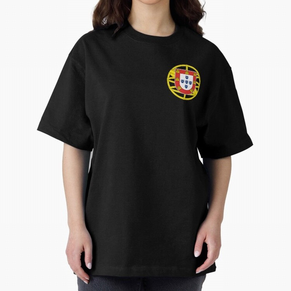 Portugal Coat of Arms Oversized T-Shirt Turn Up for the FIFA World Cup 2026 Journey through Cristiano Ronaldo Highlights, Germany Pride, Game Day Rituals, Football Legends, Country Pride and the Road to the Final; Ideal for Passionate Fans Who Love