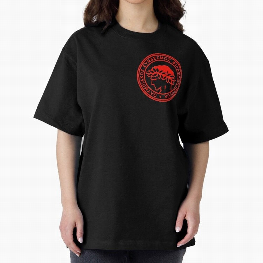 Olympiakos FC Oversized T-Shirt Enjoy the Biggest Football Party of Global Football Passion for FIFA World Cup 2026 USA Canada Mexico, Celebrating Neymar, Haaland and Cristiano Ronaldo, France, Champion Mindset, Group Stage Buzz, Knockout Tension