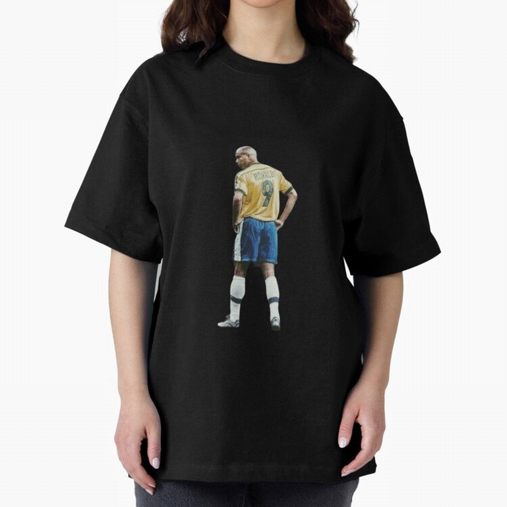 Brazilian Football Player from Milano Oversized T-Shirt Back the Journey through Match Day Hype around FIFA World Cup 2026 USA Canada Mexico, Messi and Cristiano Ronaldo, Netherlands, Sports Nostalgia, International Competition, Famous Players and