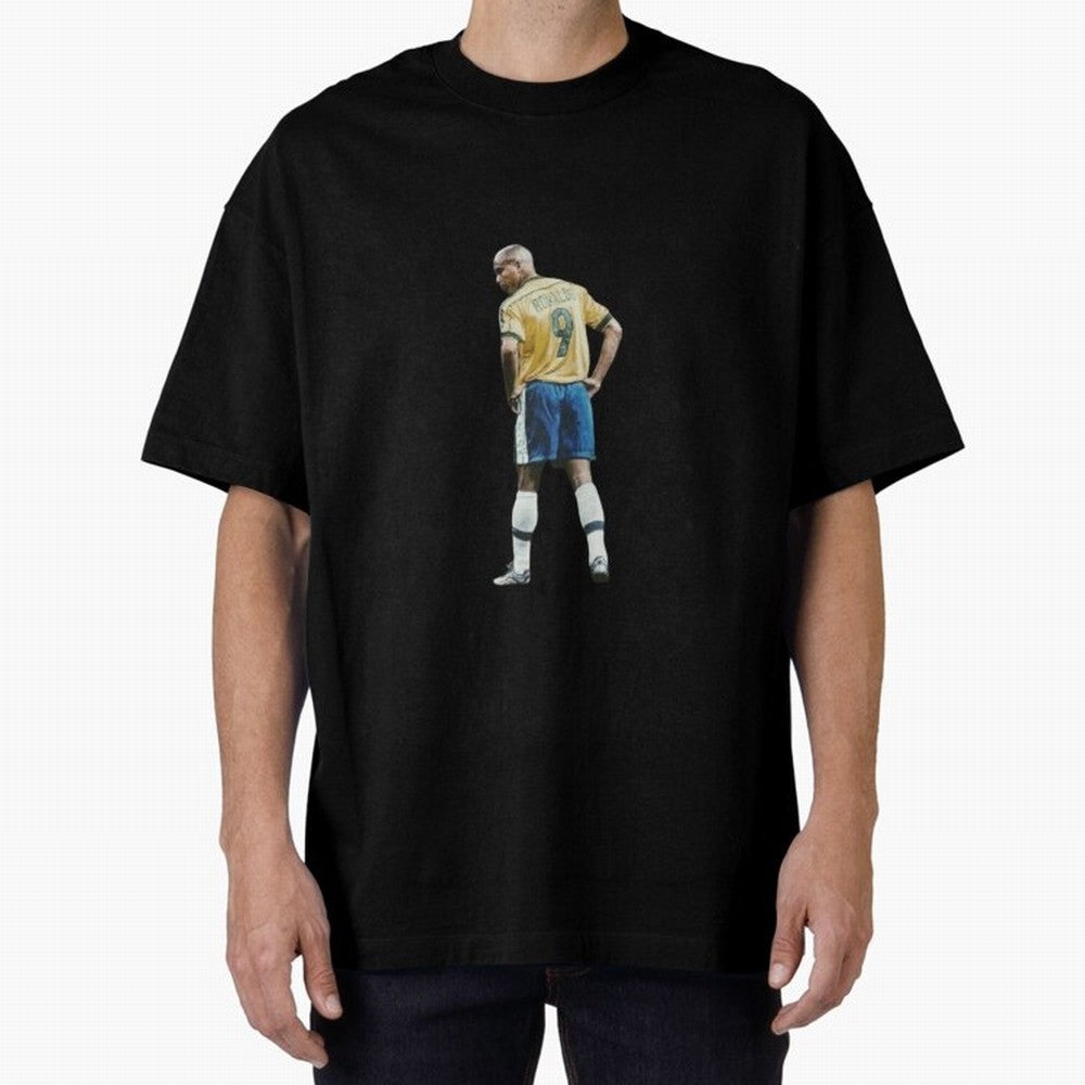 Brazilian Football Player from Milano Oversized T-Shirt Back the Journey through Match Day Hype around FIFA World Cup 2026 USA Canada Mexico, Messi and Cristiano Ronaldo, Netherlands, Sports Nostalgia, International Competition, Famous Players and