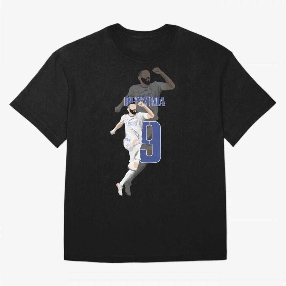 Karim Benzema 9 Oversized T-Shirt Bring Trophy Dreams to FIFA World Cup 2026 Built around Messi, CR7 and Mbappe, England and Germany Energy, Sports Nostalgia, International Competition, Famous Players and Unforgettable Victories; Perfect for Fans,