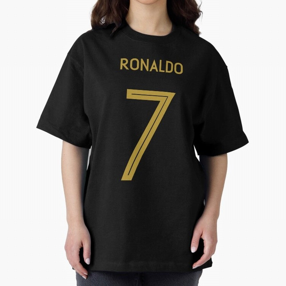 Christiano Ronaldo Portugal Jersey 2020 Oversized T-Shirt Capture FIFA World Cup 2026 Group Stage Highlighting Cristiano Ronaldo, Portugal, Spain and Germany Energy, Championship Spirit, Famous Goals, Roaring Crowds and International Football