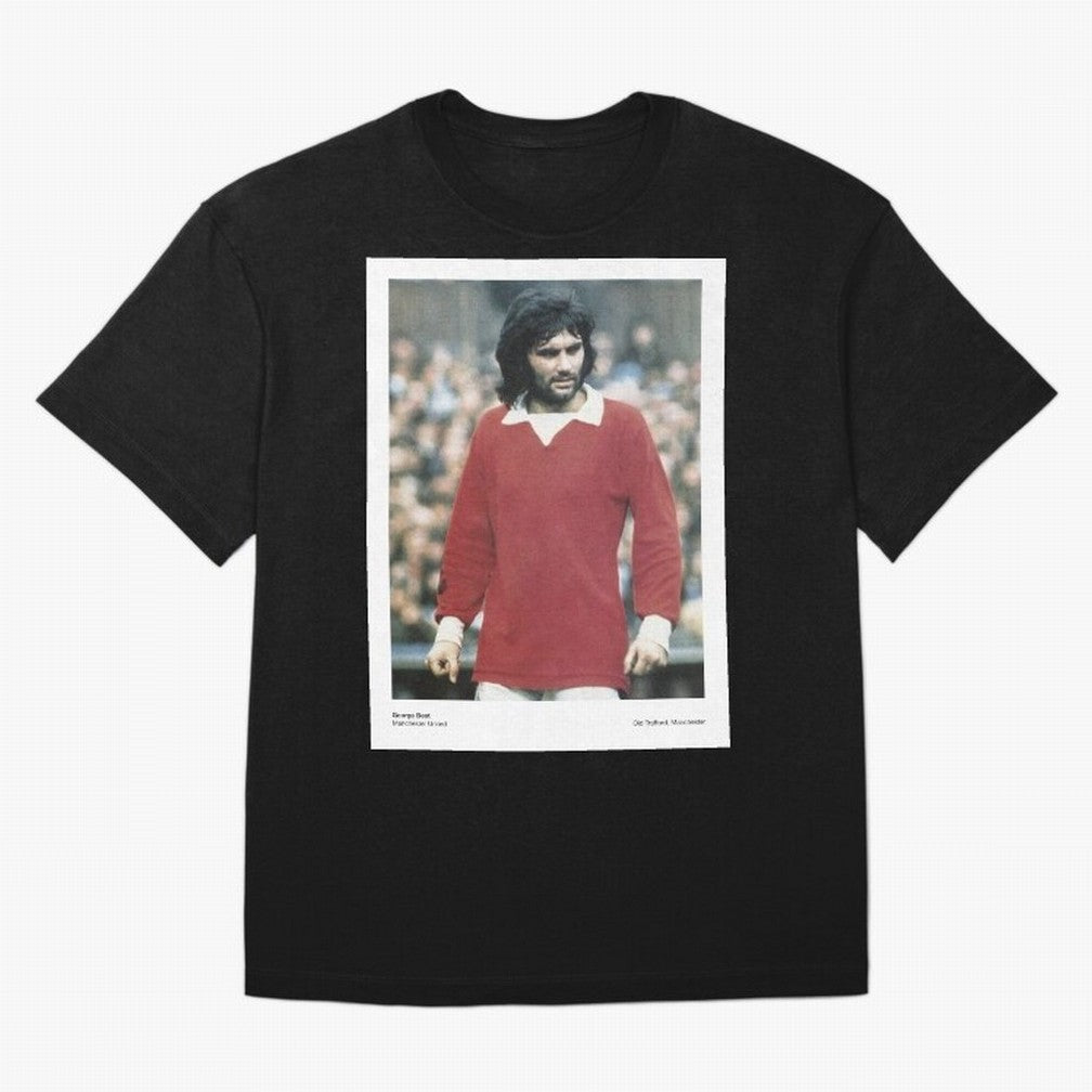George Best - Manchester United Oversized T-Shirt Stand with Match Day Hype around FIFA World Cup 2026, Messi, CR7 and Mbappe, Brazil, Portugal and Argentina, Match Day Excitement, Supporter Culture, Golden Goals and Global Football Passion;