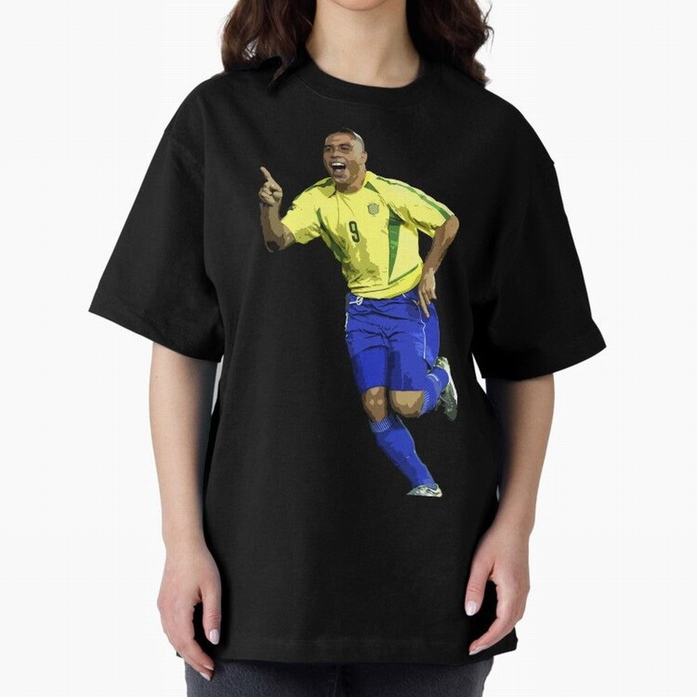 Ronaldo Nazario Oversized T-Shirt Turn Up for FIFA World Cup 2026 for Fans of Messi and Cristiano Ronaldo and England, Bringing Football Passion, Legendary Performances, Festival Vibes and Supporter Community; Ideal for Football Dads, Football