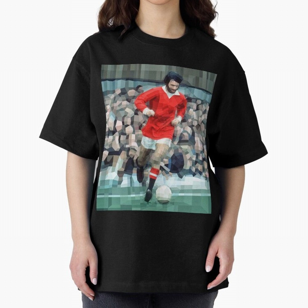 George Best Oversized T-Shirt Honor the Beautiful Game during Global Football Passion for FIFA World Cup 2026 USA Canada Mexico, with Neymar, Haaland and Cristiano Ronaldo, France, Retro Football Energy, Iconic Rivalries, Trophy Chase Drama and