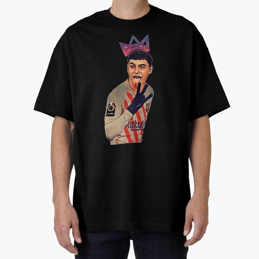 PEDRI Oversized T-Shirt Follow the Final Road of FIFA World Cup 2026 USA Canada Mexico Centered on Messi, Neymar and Mbappe, Brazil, Portugal and Argentina Energy, Retro Football Energy, Iconic Rivalries, Trophy Chase Drama and Stadium Atmosphere;