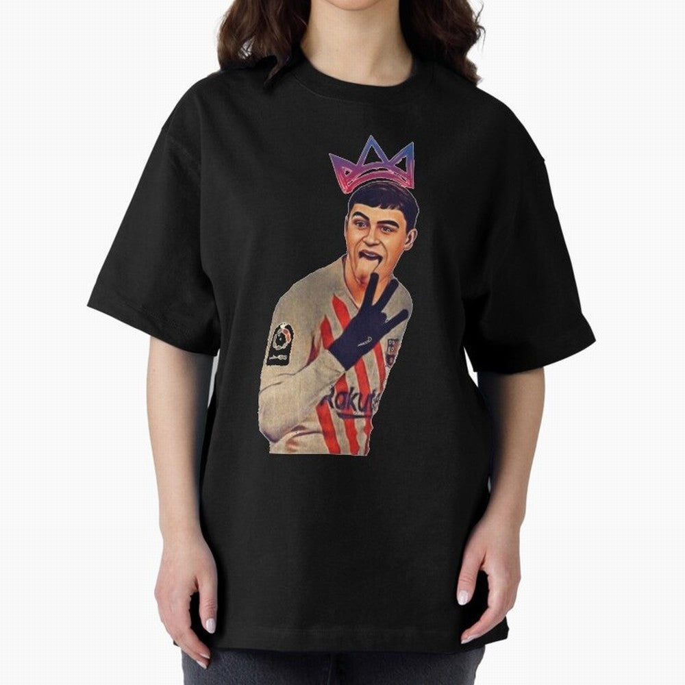 PEDRI Oversized T-Shirt Follow the Final Road of FIFA World Cup 2026 USA Canada Mexico Centered on Messi, Neymar and Mbappe, Brazil, Portugal and Argentina Energy, Retro Football Energy, Iconic Rivalries, Trophy Chase Drama and Stadium Atmosphere;
