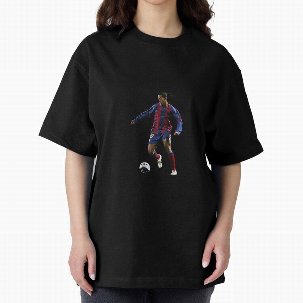 Ronaldinho Gaucho Oversized T-Shirt Stand with the FIFA World Cup 2026 Journey through Messi Highlights, Portugal Pride, Goal Celebration Energy, Supporter Heritage, Football Icons and Worldwide Tournament Joy; Ideal for Fans Who Follow Messi,