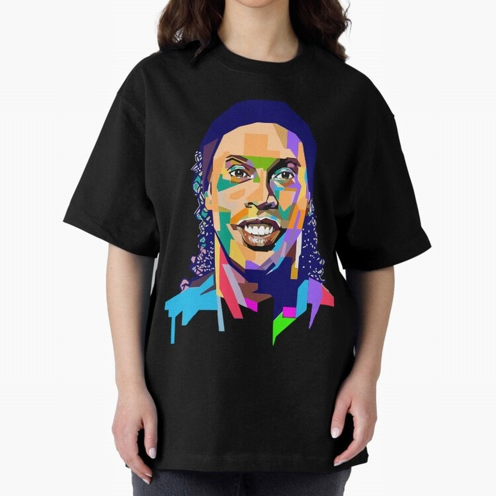 Ronaldinho Oversized T-Shirt Feel the Roar of Match Day Hype around FIFA World Cup 2026 Group Stage, CR7, France and Portugal, Stadium Memories, Football Loyalty, International Chants and Championship Tradition; Perfect for Supporters Who Want Bold