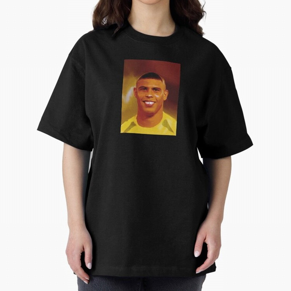 Ronaldo Nazario Digital Painting Oversized T-Shirt Bring International Match Energy to Match Day Hype around FIFA World Cup 2026, Messi, CR7 and Mbappe, Portugal, Spain and Germany, Classic Soccer Heritage, Championship Pressure, Fan Loyalty and