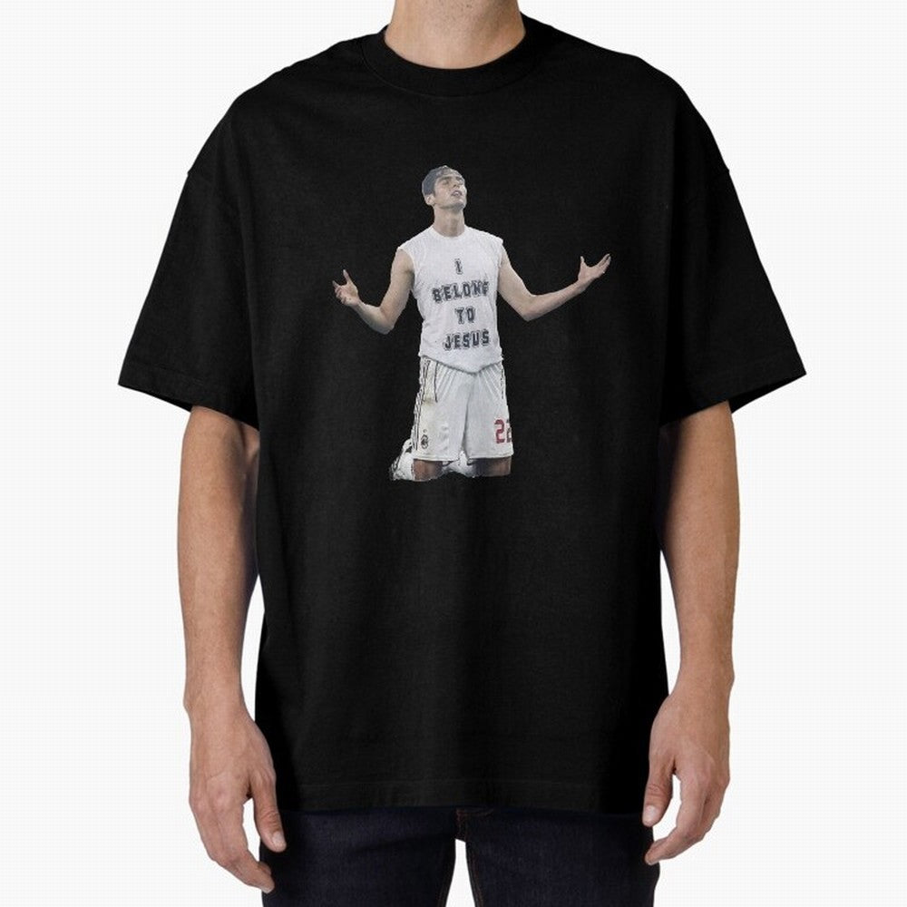 Ricardo Kaka wearing  I belong to Jesus  t-shirt sticker for football lovers Oversized T-Shirt Build Global Football Passion for FIFA World Cup 2026 Group Stage, Built around Messi and Cristiano Ronaldo, France, Champion Mindset, Group Stage Buzz,