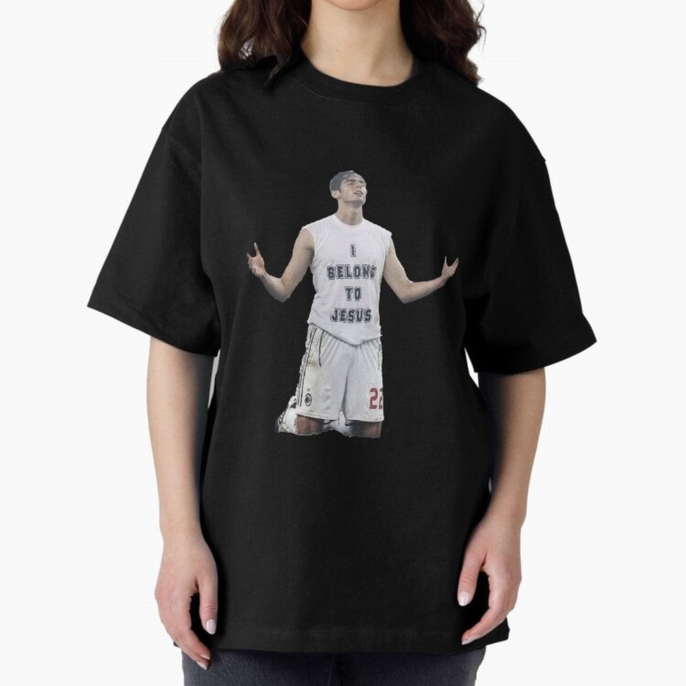 Ricardo Kaka wearing  I belong to Jesus  t-shirt sticker for football lovers Oversized T-Shirt Build Global Football Passion for FIFA World Cup 2026 Group Stage, Built around Messi and Cristiano Ronaldo, France, Champion Mindset, Group Stage Buzz,