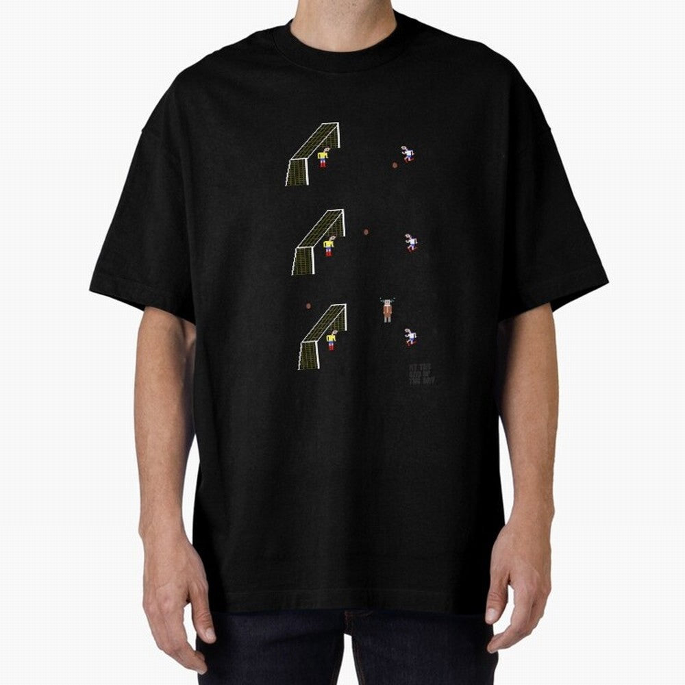 Penalty miss Oversized T-Shirt Support the Legends of FIFA World Cup 2026 Spirit, Built around France and Portugal, Messi, CR7 and Mbappe, Football Passion, Legendary Performances, Festival Vibes and Supporter Community; Ideal for Football Dads,