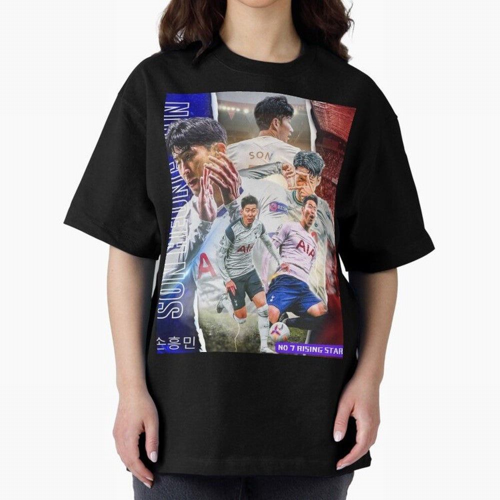 THE 7 STAR SON HEUNG MIN SPECIAL ON REDBUBBLE Oversized T-Shirt Carry the Dream of FIFA World Cup 2026 Spirit, Inspired by France, CR7, Football History, Final Match Energy, Crowd Noise and Once in a Lifetime Moments; Ideal for Fans Who Follow