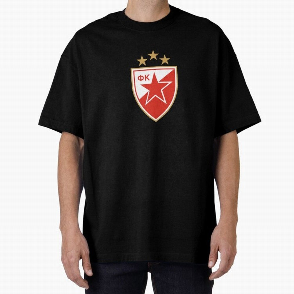 red star Oversized T-Shirt Show Support during Match Day Hype around FIFA World Cup 2026, Haaland and Mbappe, France, Football Passion, Legendary Performances, Festival Vibes and Supporter Community; Perfect for People Who Love Argentina, Brazil,
