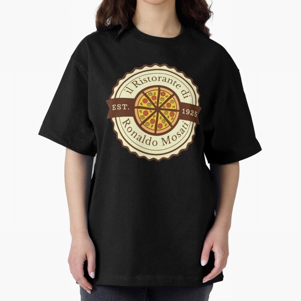 il Ristorante di Ronaldo Mosati Oversized T-Shirt Show Support during FIFA World Cup 2026 USA Canada Mexico Spirit, Driven by Brazil, Messi and Cristiano Ronaldo, Championship Spirit, Famous Goals, Roaring Crowds and International Football Unity;