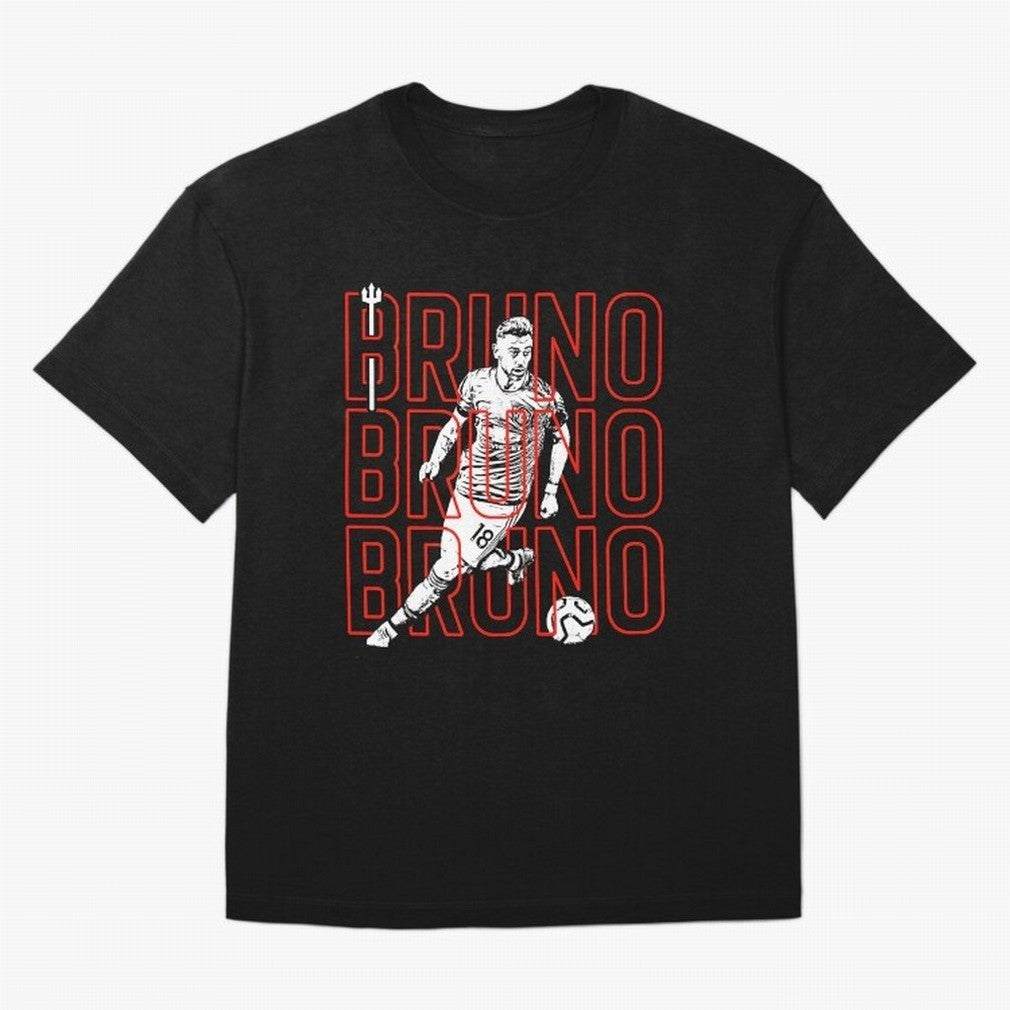 Bruno Fernandes - Manchester United Oversized T-Shirt Carry the FIFA World Cup 2026 Group Stage Journey through Messi Highlights, Portugal, Spain and Germany Pride, Retro Football Energy, Iconic Rivalries, Trophy Chase Drama and Stadium Atmosphere;
