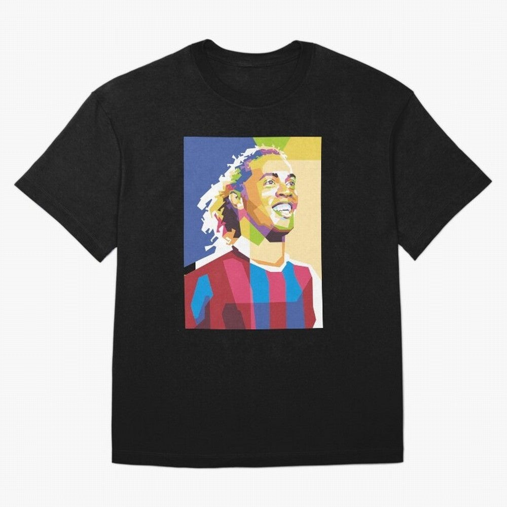 Ronaldinho in Pop Art Portrait Style Oversized T-Shirt Live for the Drama of the FIFA World Cup 2026 Journey through Messi, CR7 and Mbappe Highlights, Netherlands Pride, Tournament Hype, Historic Matchups, Family Viewing Parties and Global Sports