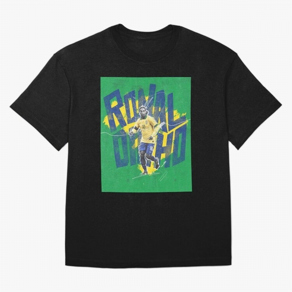 Wallpaper Ronaldinho Art Oversized T-Shirt Support the Legends of the FIFA World Cup 2026 USA Canada Mexico Journey through Haaland Highlights, France and Portugal Pride, Game Day Rituals, Football Legends, Country Pride and the Road to the Final;