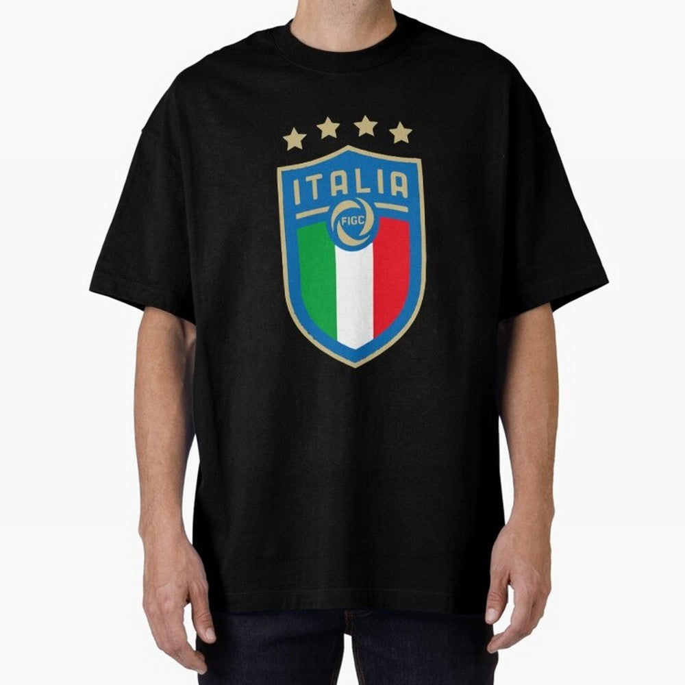 Italy Emblem Oversized T-Shirt Celebrate Fan Favorites in Match Day Hype around FIFA World Cup 2026 Group Stage, Messi, Brazil, Portugal and Argentina, Supporter Pride, Iconic Celebrations, Legendary Names and Global Match Day Energy; Perfect for