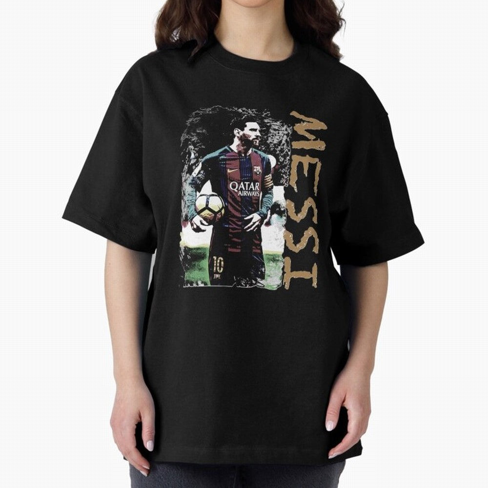 messi 10 Lionel messi FC Barcelona Oversized T-Shirt Support Match Day Hype around FIFA World Cup 2026 USA Canada Mexico, Messi, France and Portugal, Champion Mindset, Group Stage Buzz, Knockout Tension and Passionate Fan Culture; Ideal for