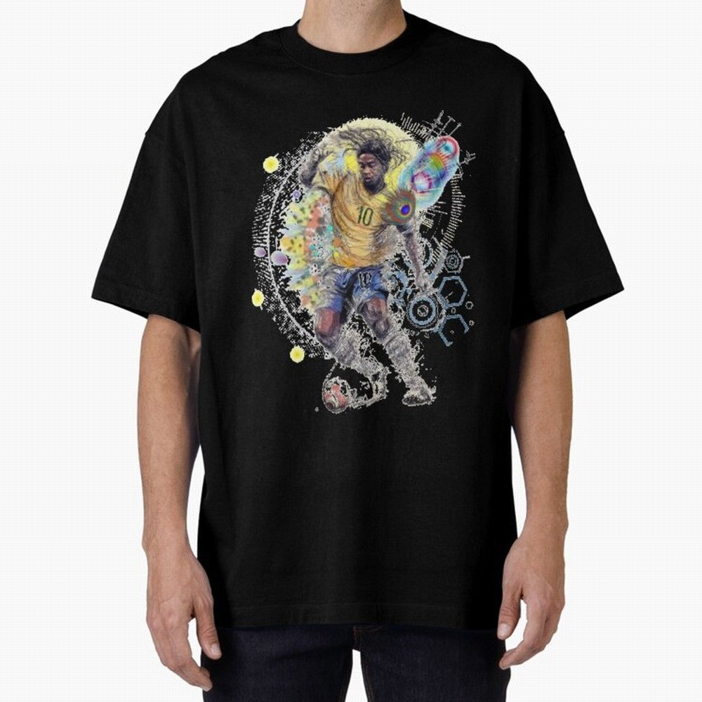 Ronaldin Football Player Oversized T-Shirt Feel the Roar of Global Football Passion for FIFA World Cup 2026, Celebrating Neymar, Haaland and Cristiano Ronaldo, Germany, Global Supporter Spirit, Legendary Goals, National Colors and Tournament