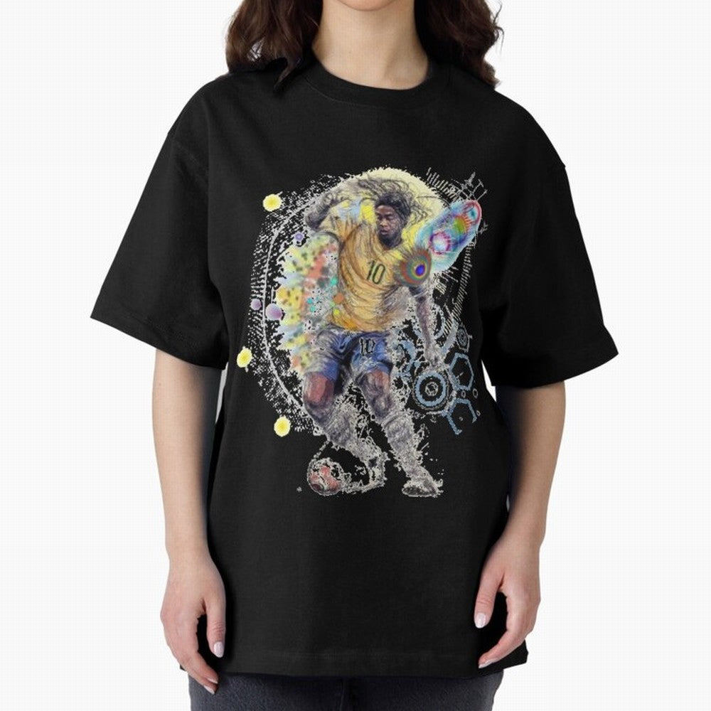 Ronaldin Football Player Oversized T-Shirt Feel the Roar of Global Football Passion for FIFA World Cup 2026, Celebrating Neymar, Haaland and Cristiano Ronaldo, Germany, Global Supporter Spirit, Legendary Goals, National Colors and Tournament