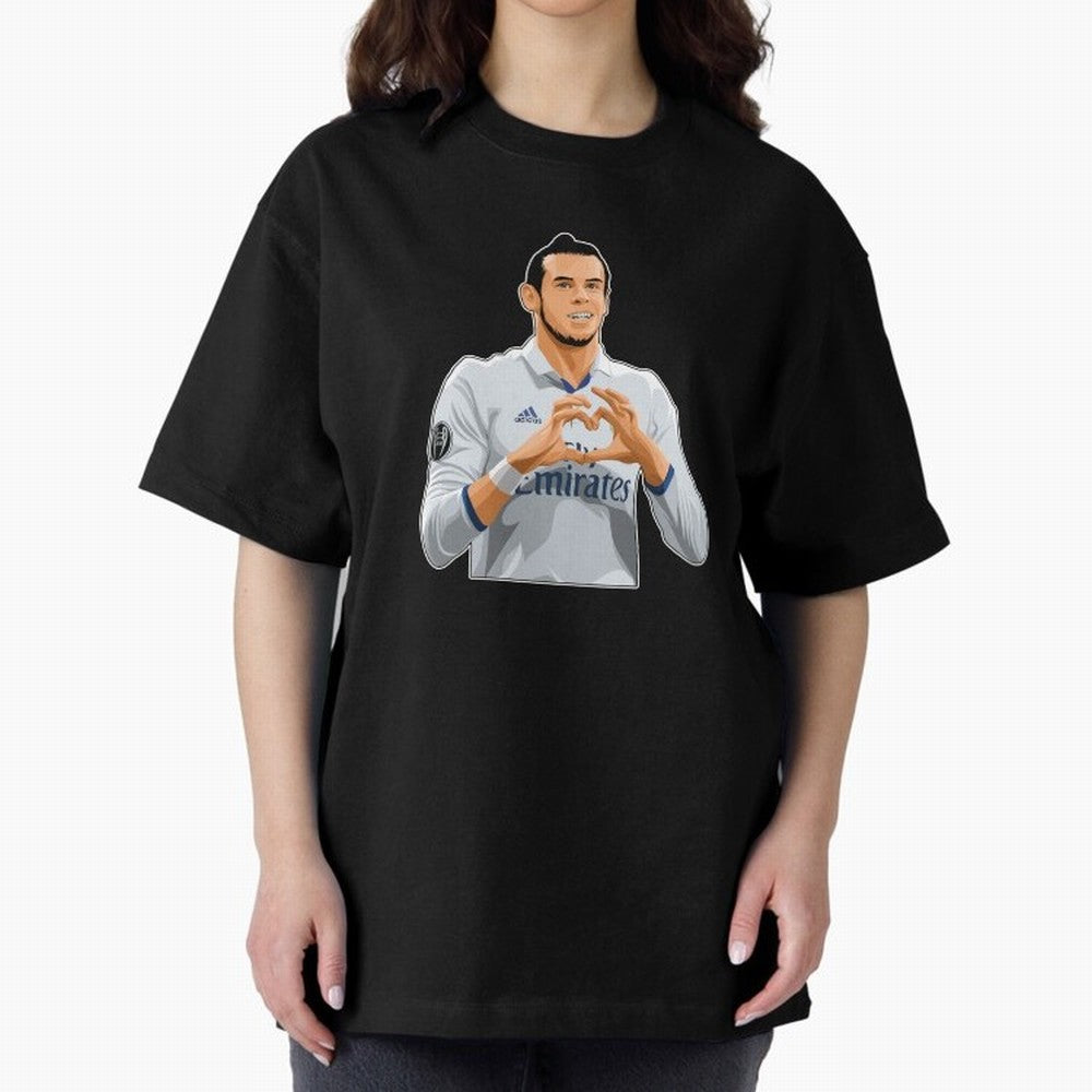 Gareth Bale Love Sign Celebration Oversized T-Shirt Make Memories around FIFA World Cup 2026 for Fans of Haaland and Argentina, Bringing Football Passion, Legendary Performances, Festival Vibes and Supporter Community; Perfect for People Who Love
