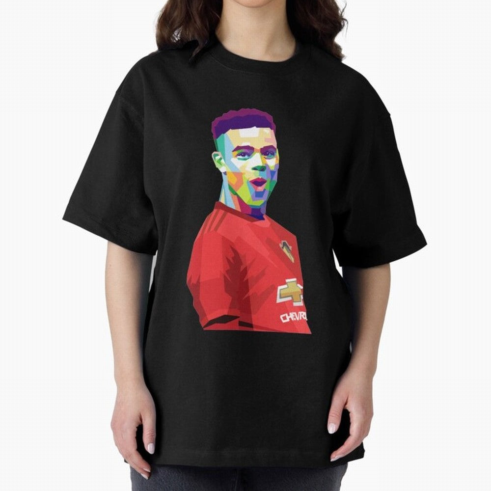 Mason Greenwood Oversized T-Shirt Capture Stadium Memories from FIFA World Cup 2026 Spirit, Featuring France, Cristiano Ronaldo, Haaland and CR7, Stadium Chants, National Pride, Trophy Dreams and Unforgettable Football Memories; Ideal for Football