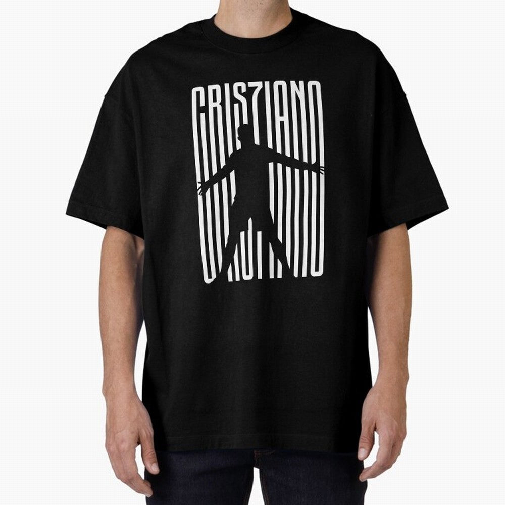 Christiano Ronaldo Icon black Jersey 2023 Oversized T-Shirt Elevate the FIFA World Cup 2026 Journey through CR7 and Messi Highlights, Argentina and Brazil Pride, Sports Nostalgia, International Competition, Famous Players and Unforgettable
