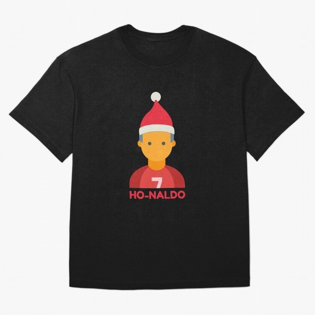 HO-NALDO - Funny Ronaldo Christmas Oversized T-Shirt Turn Up for FIFA World Cup 2026 for Fans of Messi and Cristiano Ronaldo and England, Bringing Football Passion, Legendary Performances, Festival Vibes and Supporter Community; Ideal for Football