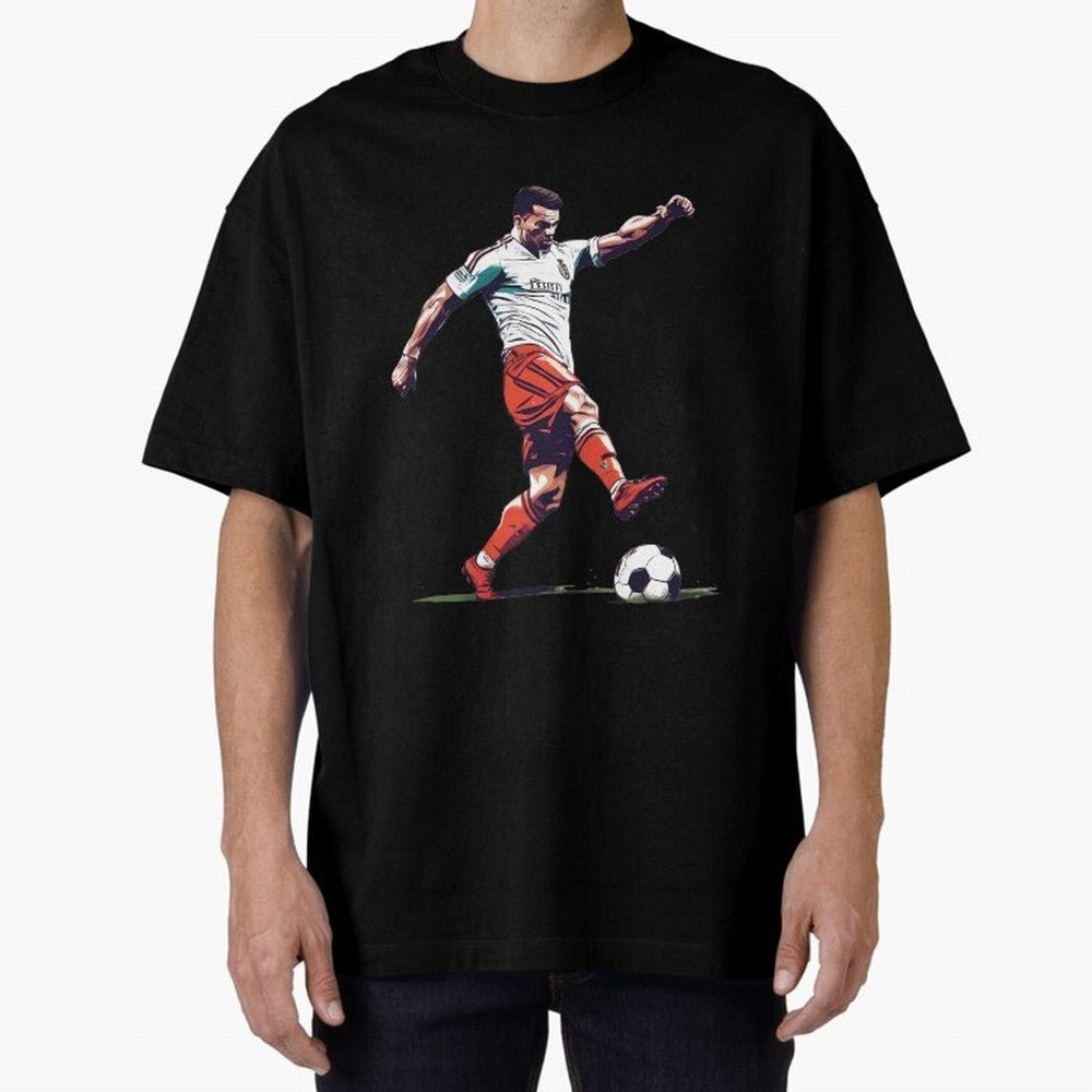 England Soccer Oversized T-Shirt Bring a Champion Mindset to FIFA World Cup 2026 for Fans of Cristiano Ronaldo, Haaland and CR7 and Spain and Netherlands, Bringing Sports Nostalgia, International Competition, Famous Players and Unforgettable