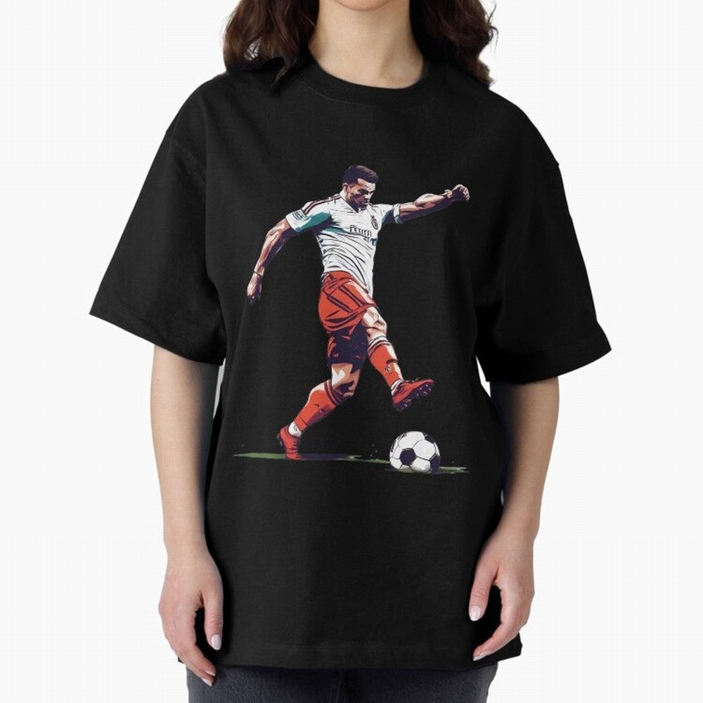 England Soccer Oversized T-Shirt Bring a Champion Mindset to FIFA World Cup 2026 for Fans of Cristiano Ronaldo, Haaland and CR7 and Spain and Netherlands, Bringing Sports Nostalgia, International Competition, Famous Players and Unforgettable