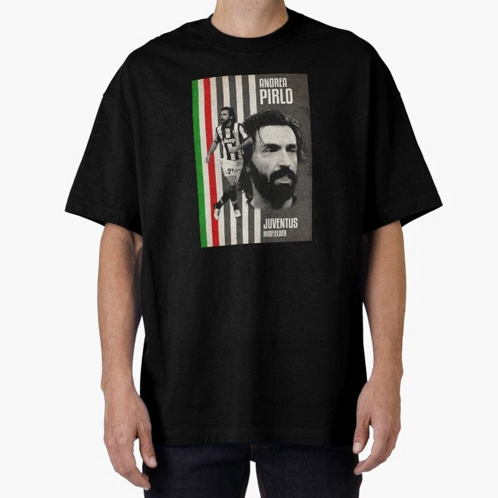 andrea pirlo juventus midfielder Oversized T-Shirt Support Your Favorite Stars during FIFA World Cup 2026 for Fans of Mbappe and Neymar and France and Portugal, Bringing Soccer Culture, Superstar Moments, National Team Dreams and Competitive Fire;