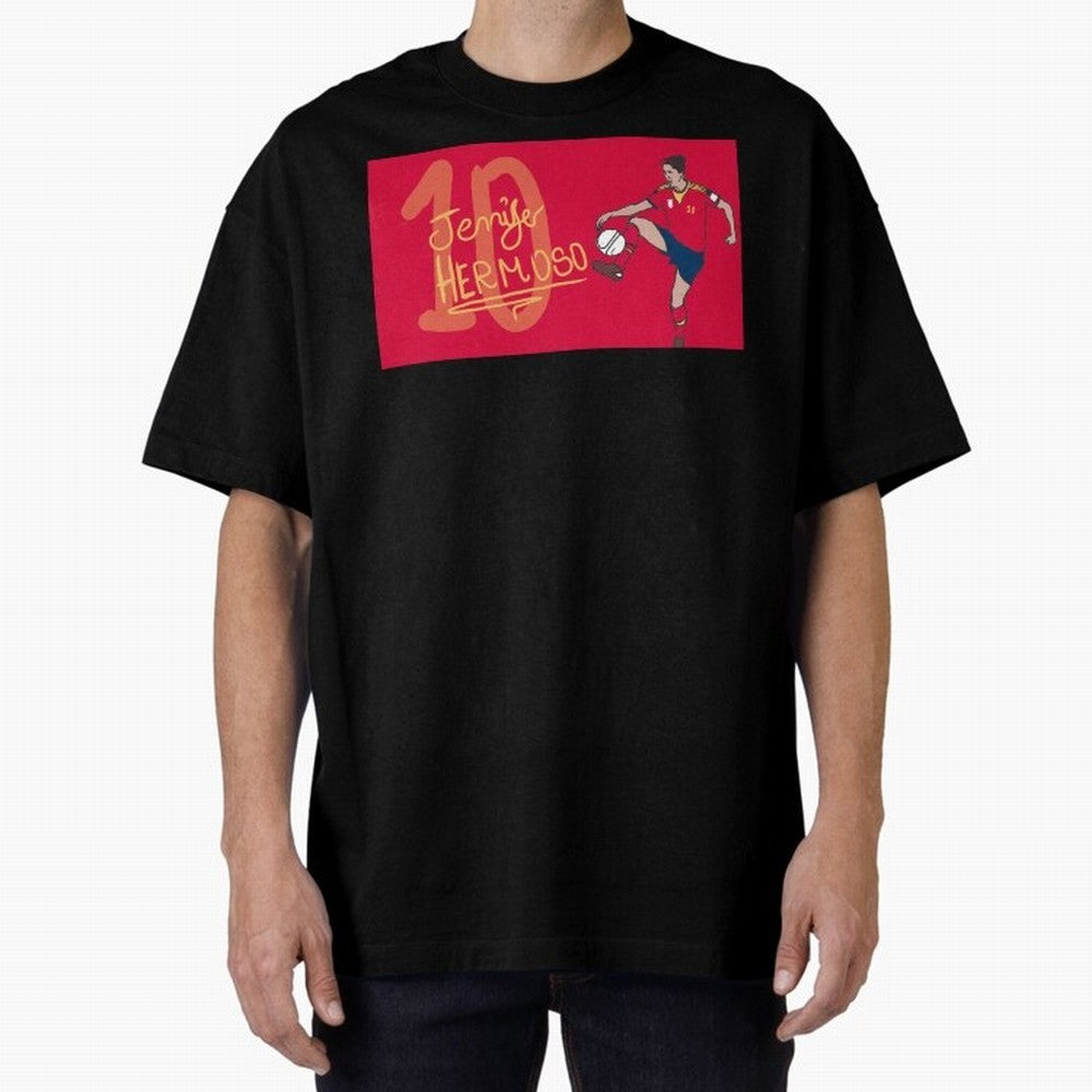 Jennifer Hermoso Oversized T-Shirt Bring Stadium Energy to Match Day Hype around FIFA World Cup 2026 Group Stage, Messi, Neymar and Mbappe, Germany, Global Supporter Spirit, Legendary Goals, National Colors and Tournament Celebration; Great for